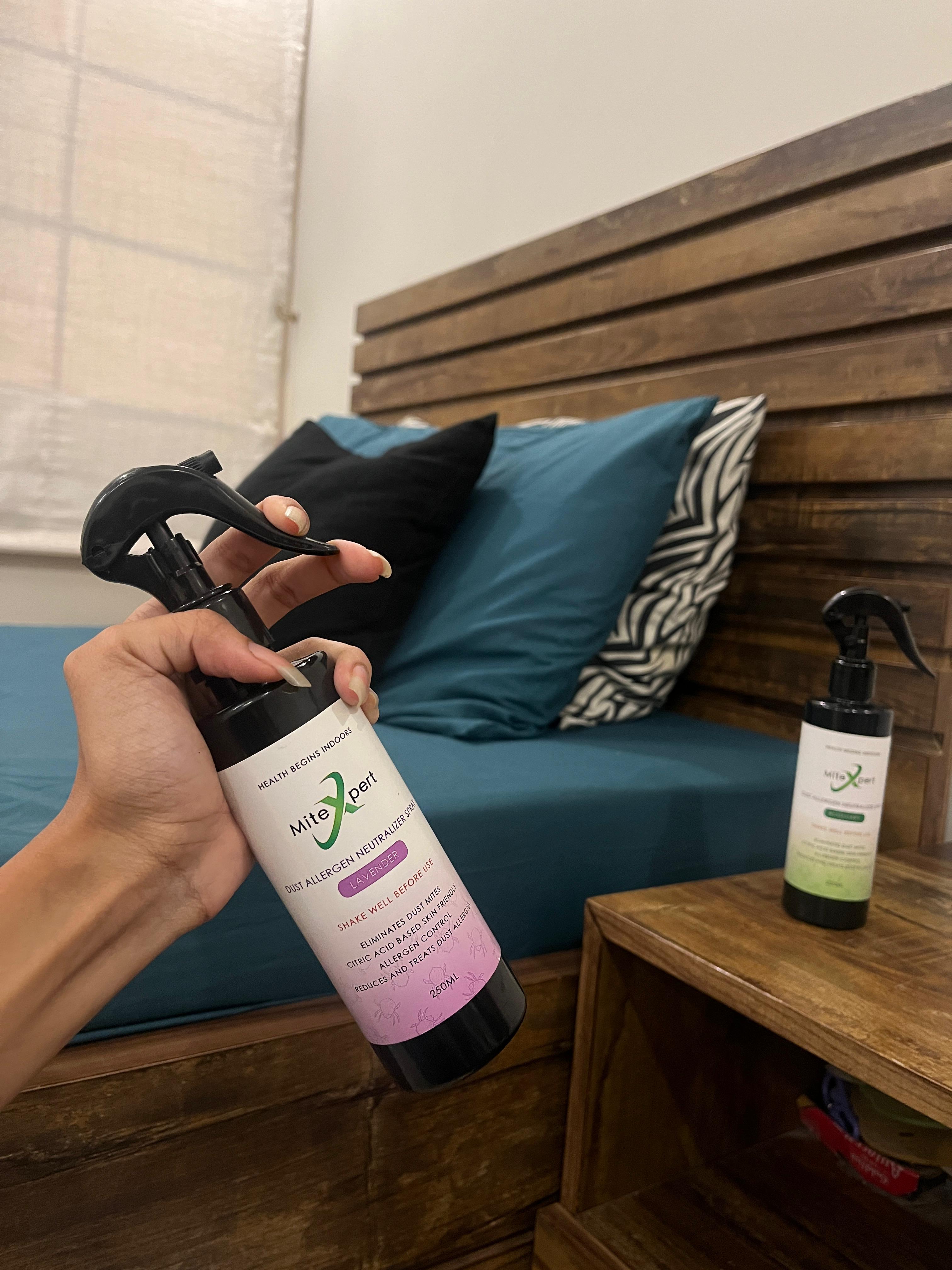 MiteXpert in action on a bed